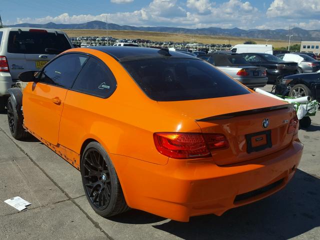 WBSKG9C56DJ592836 - 2013 BMW M3 ORANGE photo 3