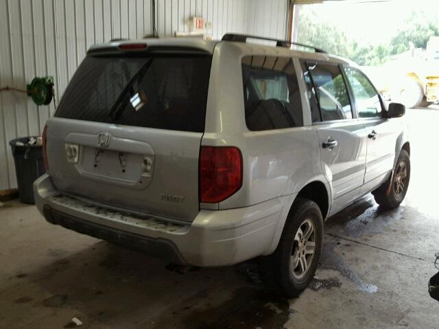 2HKYF18593H502875 - 2003 HONDA PILOT EXL SILVER photo 4