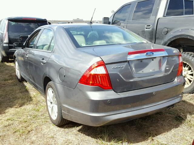 3FAHP0JA3CR249912 - 2012 FORD FUSION GRAY photo 3