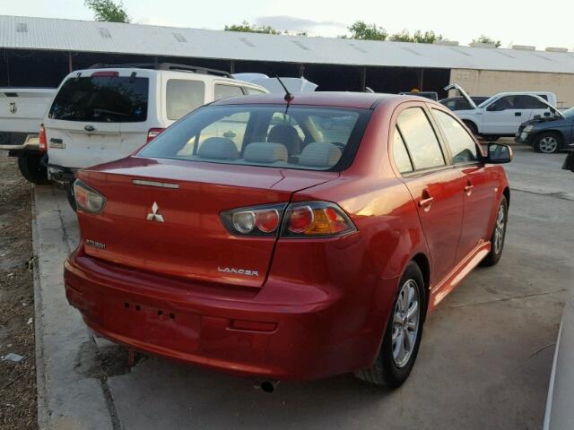 JA32U2FUXCU007875 - 2012 MITSUBISHI LANCER ES/ RED photo 4