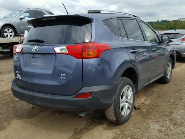 JTMBFREV4E5029902 - 2014 TOYOTA RAV4 LE BLUE photo 4