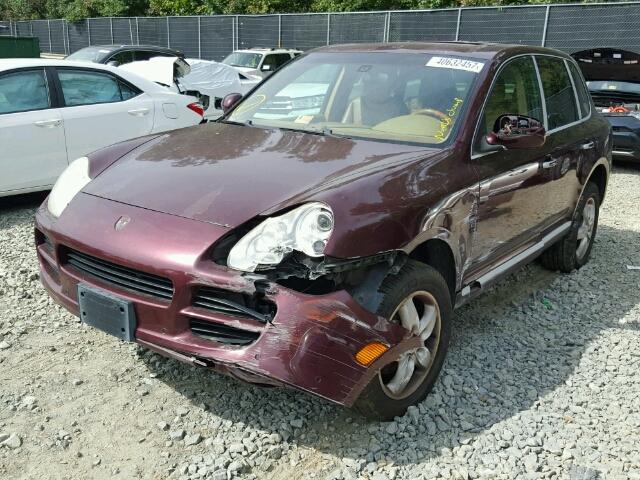 WP1AA29P55LA22870 - 2005 PORSCHE CAYENNE BURGUNDY photo 2