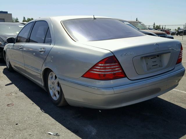WDBNG75J81A173027 - 2001 MERCEDES-BENZ S 500 SILVER photo 3