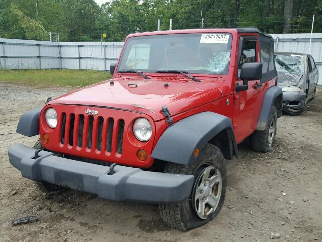 1J4FA24168L644967 - 2008 JEEP WRANGLER X RED photo 2