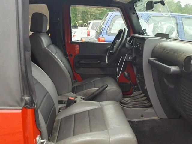 1J4FA24168L644967 - 2008 JEEP WRANGLER X RED photo 5