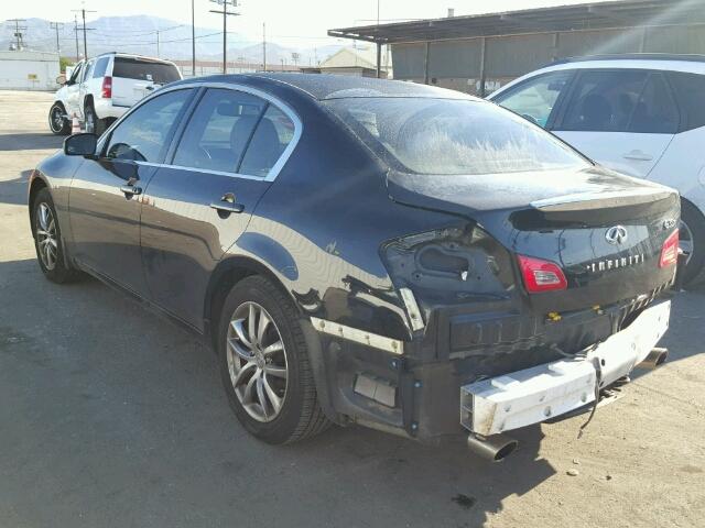 JNKBV61F77M823526 - 2007 INFINITI G35 AWD BLACK photo 3