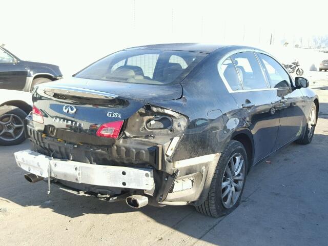 JNKBV61F77M823526 - 2007 INFINITI G35 AWD BLACK photo 4