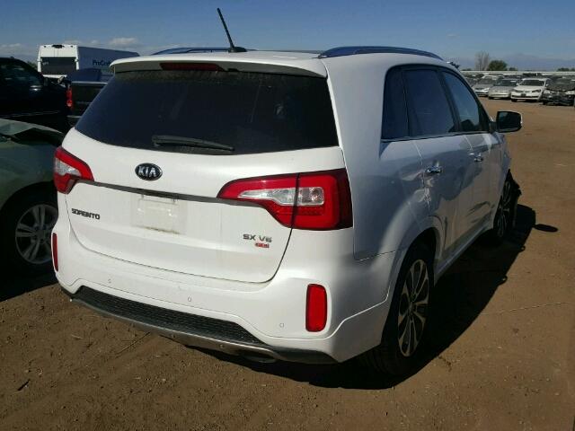 5XYKWDA7XFG559651 - 2015 KIA SORENTO WHITE photo 4