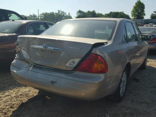 4T1BF28B81U156625 - 2001 TOYOTA AVALON XL BEIGE photo 4