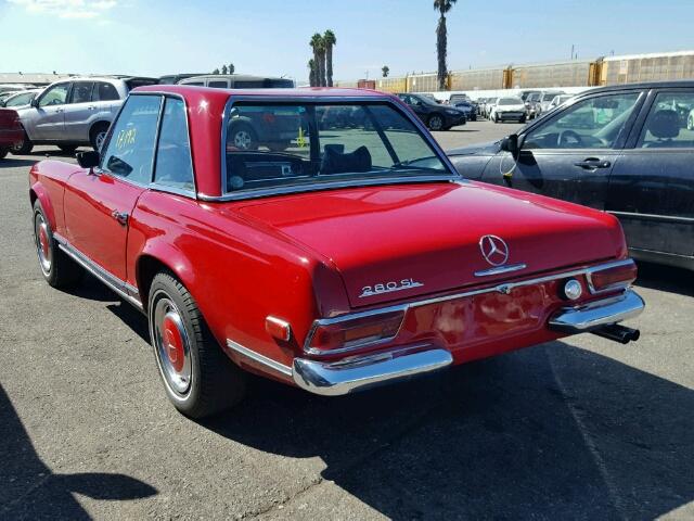 00011304410008650 - 1969 MERCEDES-BENZ 280SL RED photo 3