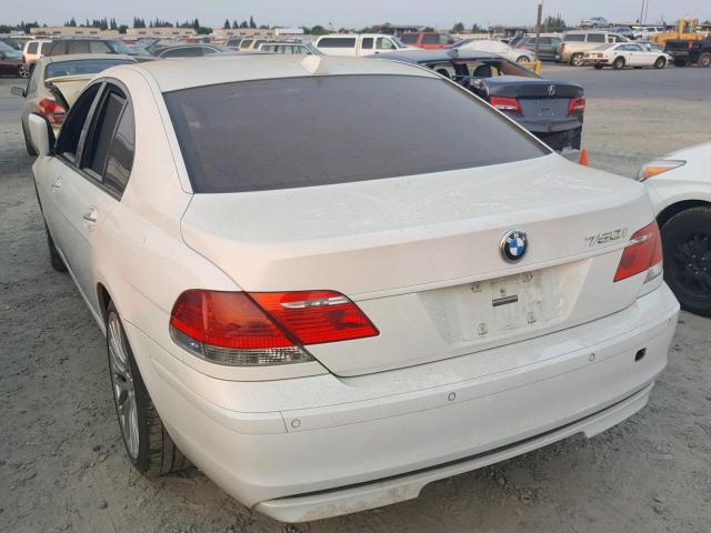 WBAHL83588DT12682 - 2008 BMW 750I WHITE photo 3