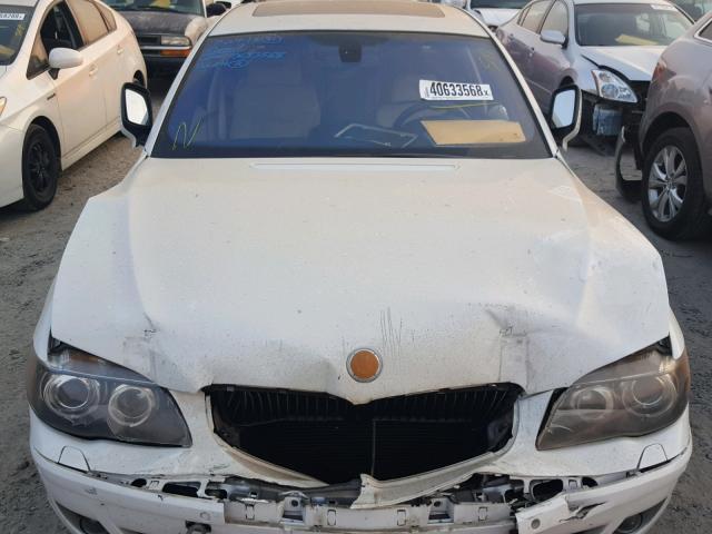 WBAHL83588DT12682 - 2008 BMW 750I WHITE photo 7