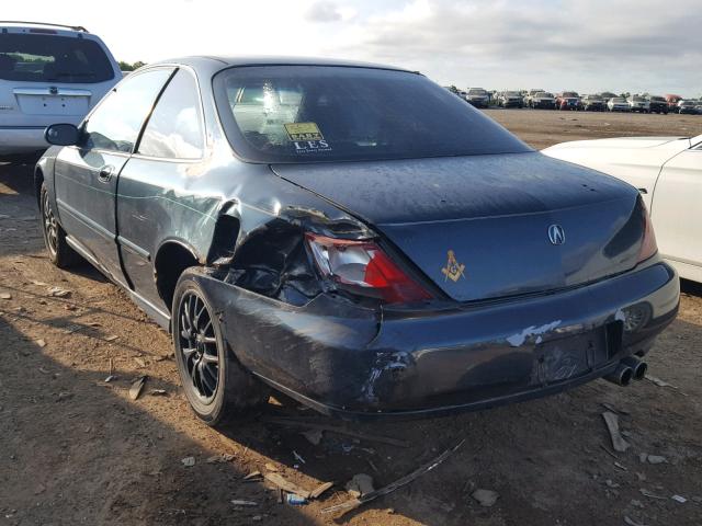 19UYA2257XL009289 - 1999 ACURA 3.0CL GREEN photo 3