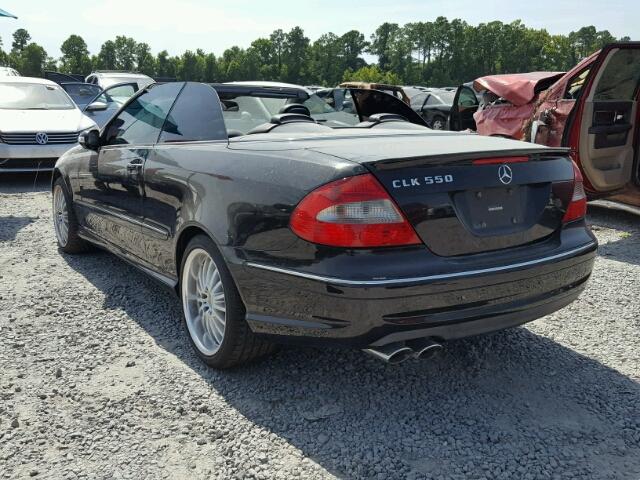 WDBTK72F87F221840 - 2007 MERCEDES-BENZ CLK 550 BLACK photo 3