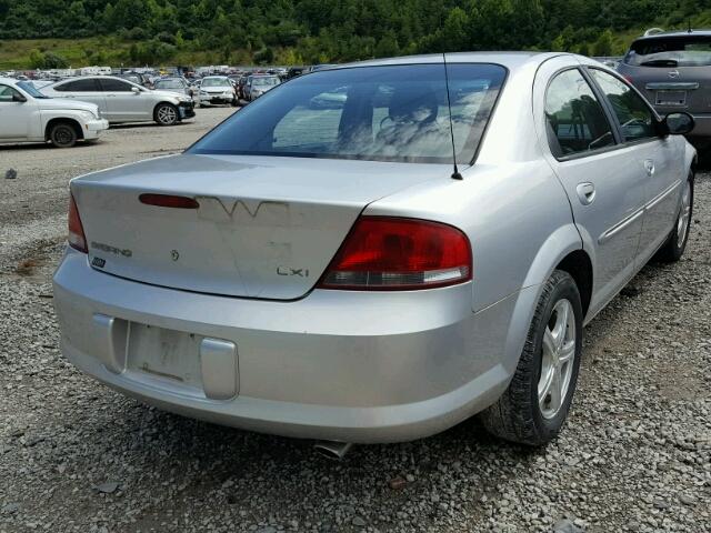 1C3EL56U01N513939 - 2001 CHRYSLER SEBRING LX GRAY photo 4