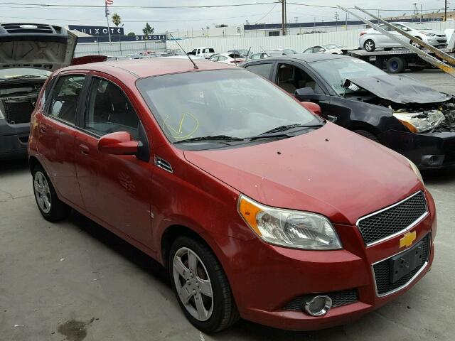 KL1TG66E39B362444 - 2009 CHEVROLET AVEO LT RED photo 1