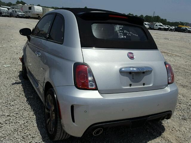 3C3CFFJH6ET188489 - 2014 FIAT 500 ABARTH SILVER photo 3