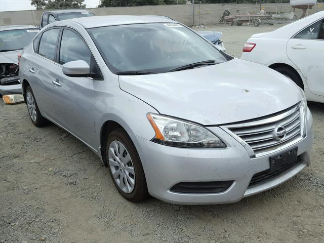 3N1AB7AP7FY354098 - 2015 NISSAN SENTRA S SILVER photo 1