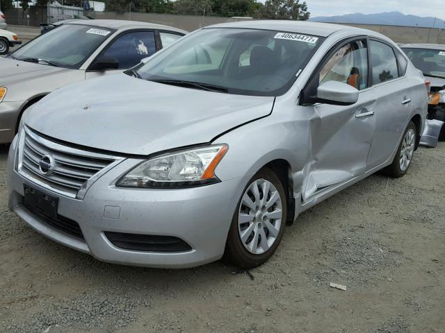 3N1AB7AP7FY354098 - 2015 NISSAN SENTRA S SILVER photo 2