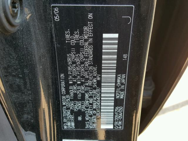 JTLKT334064090787 - 2006 TOYOTA SCION XB Qara foto 10