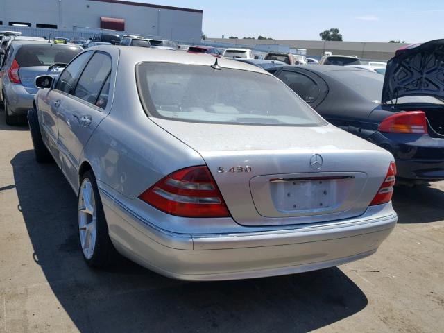 WDBNG70J92A242767 - 2002 MERCEDES-BENZ S 430 GRAY photo 3
