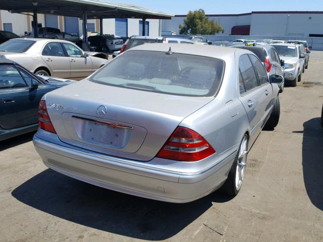 WDBNG70J92A242767 - 2002 MERCEDES-BENZ S 430 GRAY photo 4