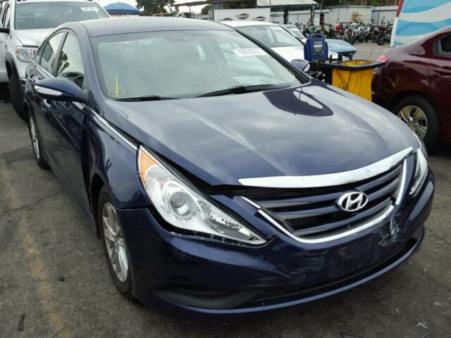 5NPEB4AC2EH904460 - 2014 HYUNDAI SONATA GLS BLUE photo 1