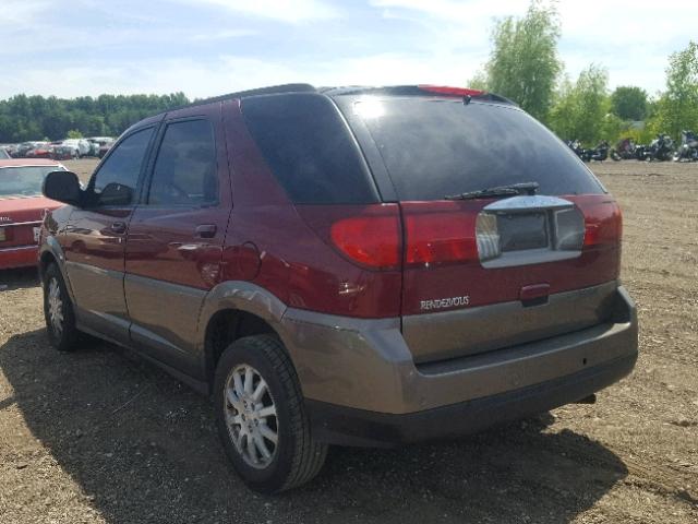 3G5DB03E15S530598 - 2005 BUICK RENDEZVOUS MAROON photo 3