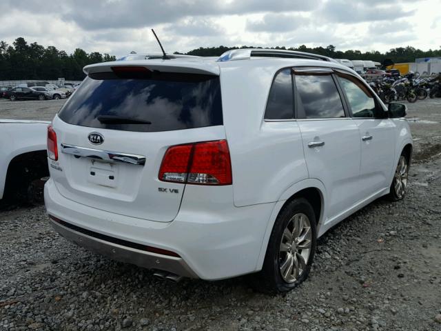 5XYKW4A25BG092203 - 2011 KIA SORENTO SX WHITE photo 4