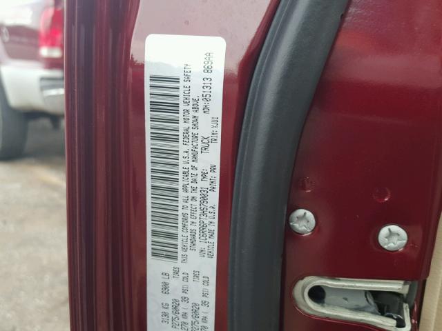 1C6RR6PT3HS790031 - 2017 RAM 1500 LONGH MAROON photo 10