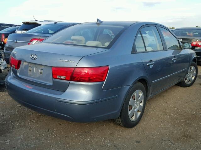 5NPET46CX9H505601 - 2009 HYUNDAI SONATA GLS TEAL photo 4