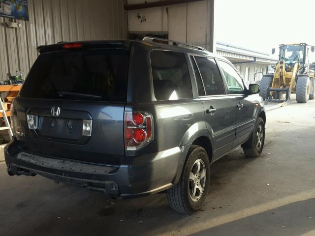 5FNYF28466B048150 - 2006 HONDA PILOT EX BLUE photo 4