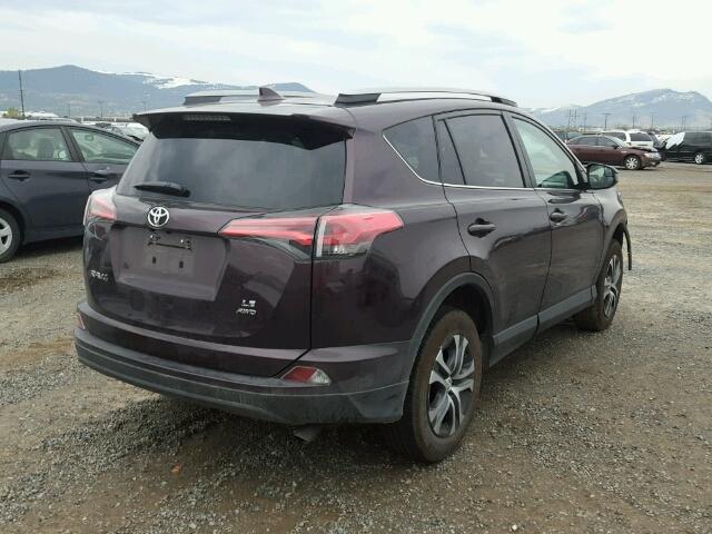 2T3BFREV1HW674729 - 2017 TOYOTA RAV4 LE PURPLE photo 4