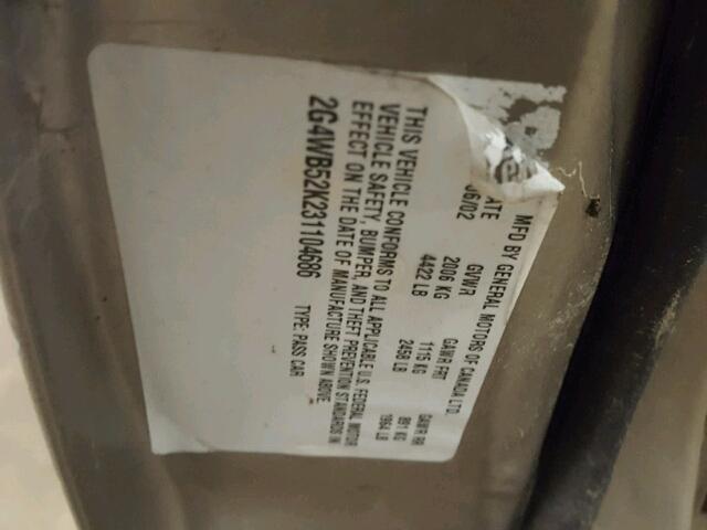 2G4WB52K231104686 - 2003 BUICK REGAL LS 棕色 照片 10