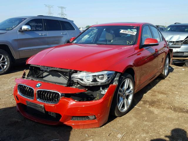 WBA8B7G54HNU37292 - 2017 BMW 340 XI RED photo 2