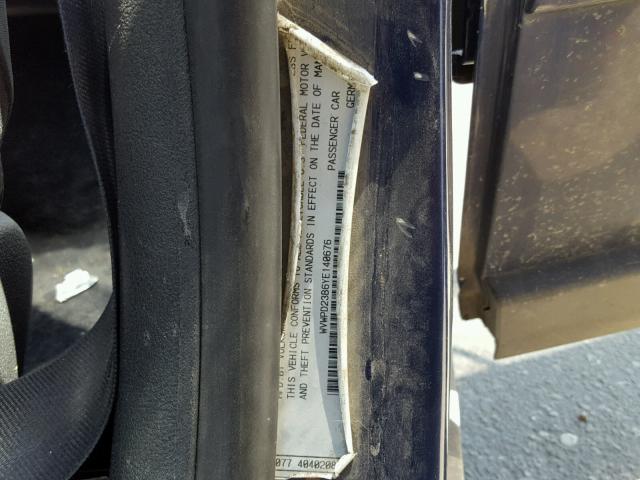 WVWPD23B6YE140676 - 2000 VOLKSWAGEN PASSAT GLX BLUE photo 10