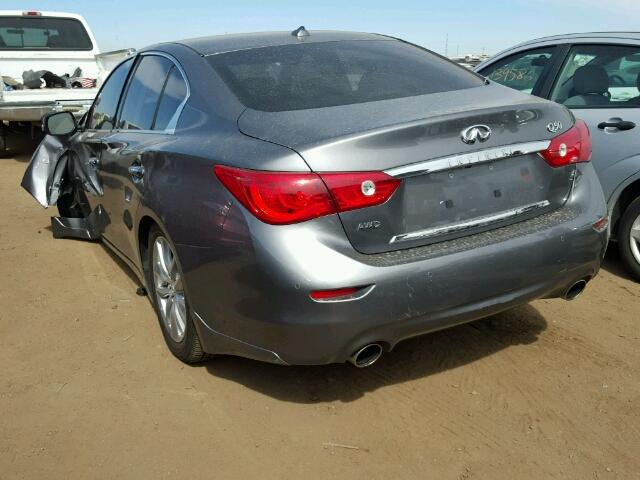 JN1BV7AR6EM693188 - 2014 INFINITI Q50 BASE Сірий фото 3