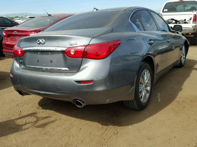 JN1BV7AR6EM693188 - 2014 INFINITI Q50 BASE GRAY photo 4