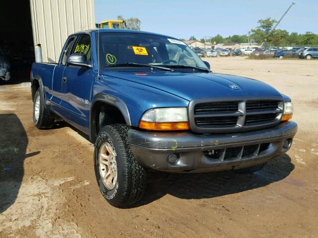 1B7GG12X92S721936 - 2002 DODGE DAKOTA BLUE photo 1