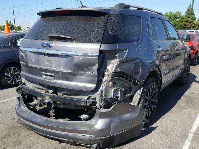 1FM5K8F80DGA25906 - 2013 FORD EXPLORER L CHARCOAL photo 4