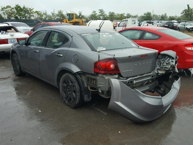 1C3CDZAB6DN580843 - 2013 DODGE AVENGER SE SILVER photo 3