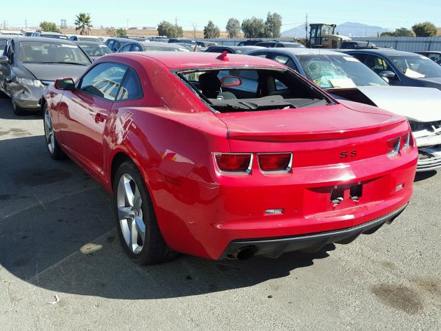 2G1FK1EJ6D9205791 - 2013 CHEVROLET CAMARO 2SS RED photo 3