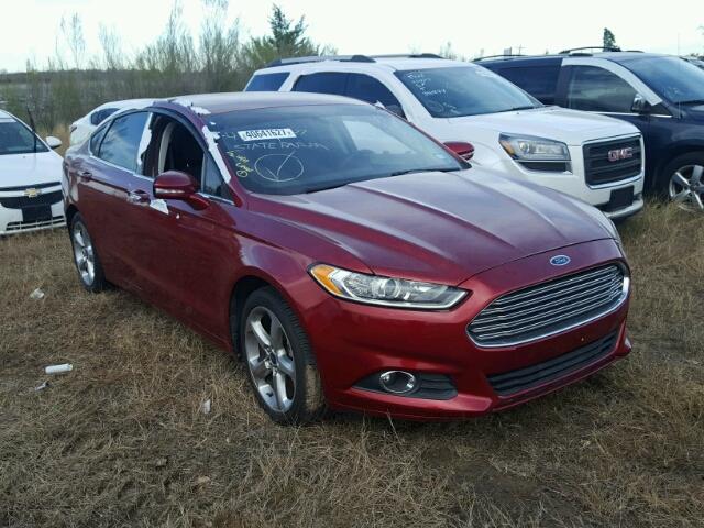 3FA6P0HD9ER176166 - 2014 FORD FUSION SE RED photo 1