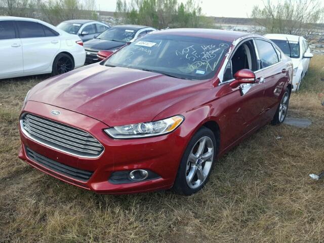 3FA6P0HD9ER176166 - 2014 FORD FUSION SE RED photo 2