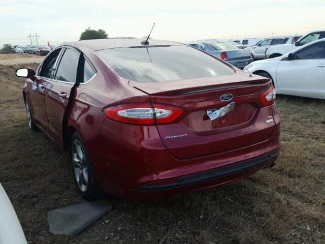 3FA6P0HD9ER176166 - 2014 FORD FUSION SE RED photo 3