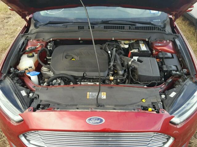 3FA6P0HD9ER176166 - 2014 FORD FUSION SE RED photo 7