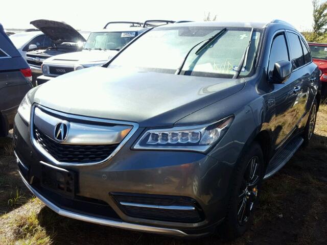 5FRYD4H89FB005490 - 2015 ACURA MDX GRAY photo 2