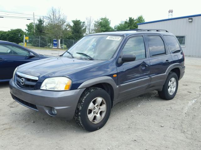 4F2CZ96184KM14998 - 2004 MAZDA TRIBUTE ES BLUE photo 2