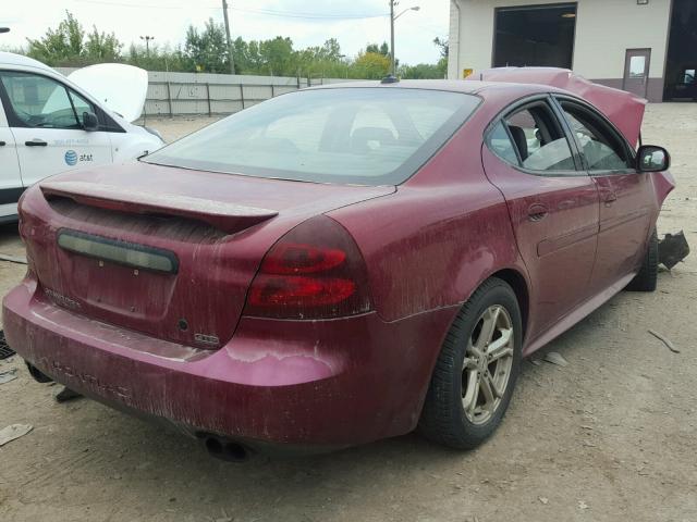 2G2WR524741135827 - 2004 PONTIAC GRAND PRIX MAROON photo 4