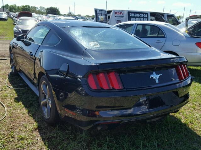 1FA6P8AM1F5430711 - 2015 FORD MUSTANG BLACK photo 3